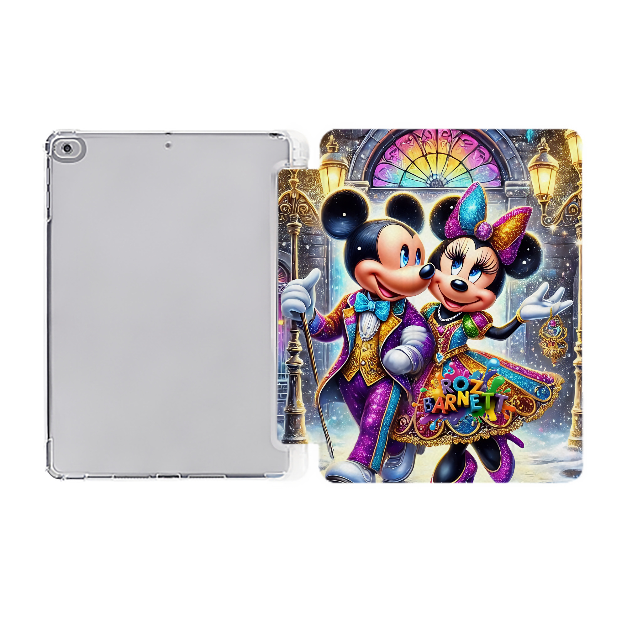 （画像用） ミッキーマウス Mickey Mouse IPad ケース ペン収納付き 三つ折りスタンド PUレザー×シリコン 対応機種9.5/10.5/10.9インチ